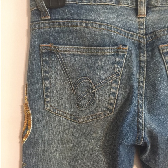 BEBE EMBELLISHED JEANS SZ 26 - Picture 6 of 8